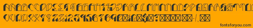 Leptoc Font – Black Fonts on Orange Background