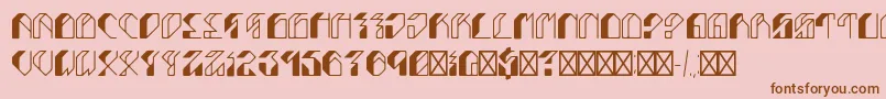 Leptoc Font – Brown Fonts on Pink Background