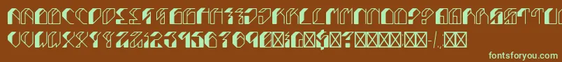 Leptoc-fontti – vihreät fontit ruskealla taustalla