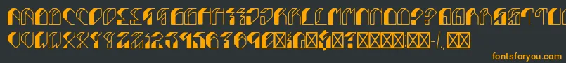 Leptoc Font – Orange Fonts on Black Background