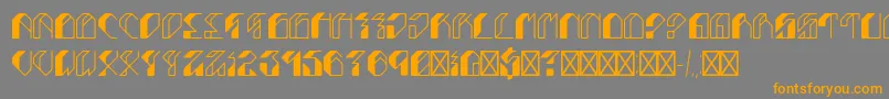 Leptoc Font – Orange Fonts on Gray Background