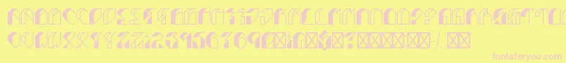 Czcionka Leptoc – różowe czcionki na żółtym tle