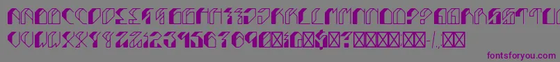 Leptoc-Schriftart – Violette Schriften auf grauem Hintergrund