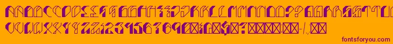 フォントLeptoc – オレンジの背景に紫のフォント