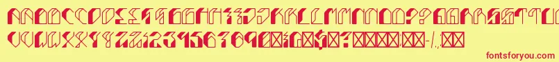 Leptoc Font – Red Fonts on Yellow Background