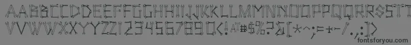 Wrenchedletters Font – Black Fonts on Gray Background