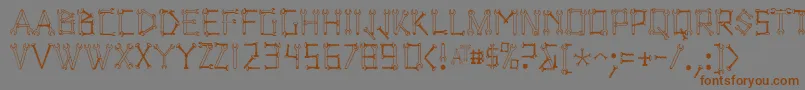 Wrenchedletters Font – Brown Fonts on Gray Background