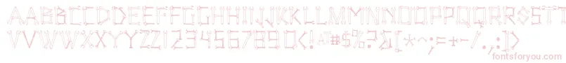 Wrenchedletters Font – Pink Fonts on White Background