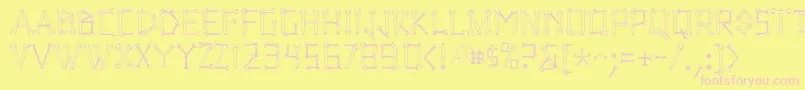 Wrenchedletters Font – Pink Fonts on Yellow Background