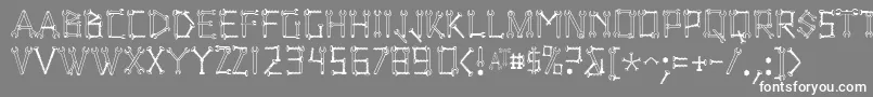 Wrenchedletters Font – White Fonts on Gray Background