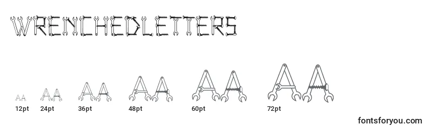 Wrenchedletters Font Sizes