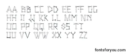 Schriftart Wrenchedletters