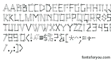  Wrenchedletters font