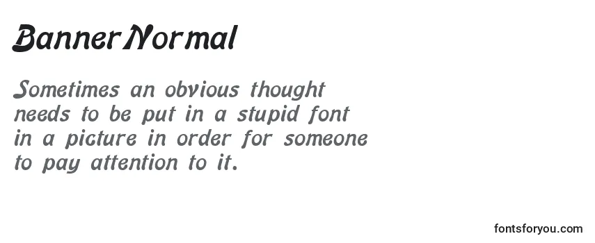 Review of the BannerNormal Font