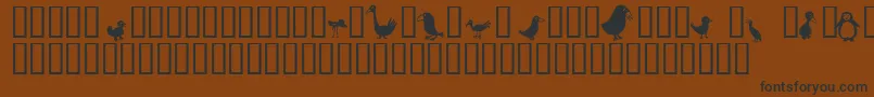 Więcej informacji o czcionce Birds Czcionka Birds – czarne czcionki na brązowym tle