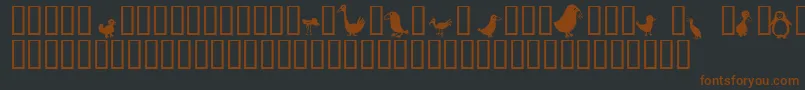 Birds Font – Brown Fonts on Black Background