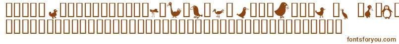 Birds Font – Brown Fonts on White Background