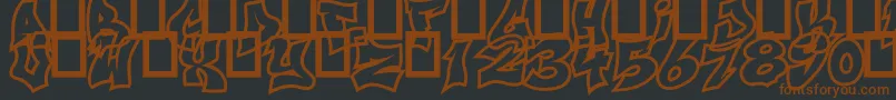 NextUps Font – Brown Fonts on Black Background