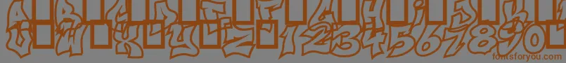 Шрифт NextUps – коричневые шрифты на сером фоне
