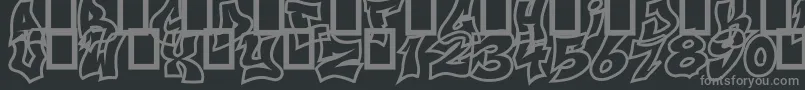 フォントNextUps – 黒い背景に灰色の文字