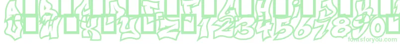 フォントNextUps – 白い背景に緑のフォント