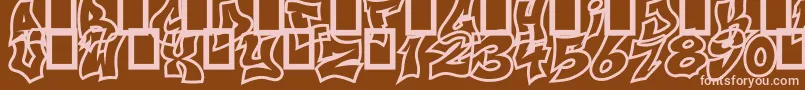 Шрифт NextUps – розовые шрифты на коричневом фоне