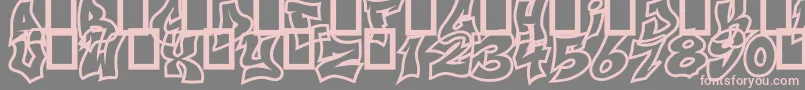 NextUps-Schriftart – Rosa Schriften auf grauem Hintergrund