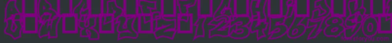 Шрифт NextUps – фиолетовые шрифты на чёрном фоне