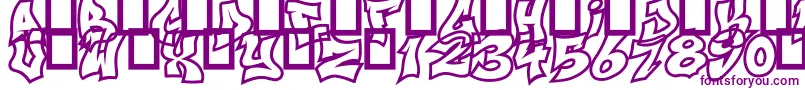 NextUps-Schriftart – Violette Schriften auf weißem Hintergrund