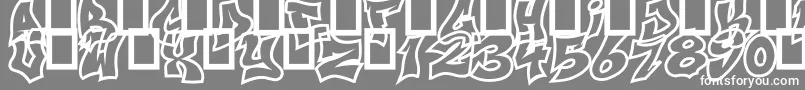 Шрифт NextUps – белые шрифты на сером фоне