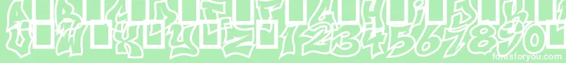 フォントNextUps – 緑の背景に白い文字