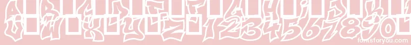 フォントNextUps – ピンクの背景に白い文字