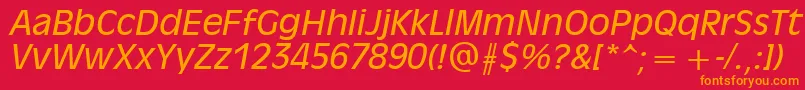フォントAntiqueOliveРљСѓСЂСЃРёРІ – 赤い背景にオレンジの文字