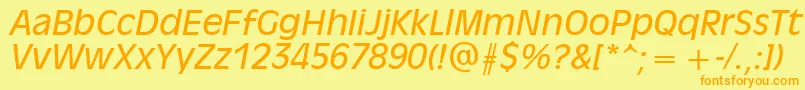 AntiqueOliveРљСѓСЂСЃРёРІ Font – Orange Fonts on Yellow Background