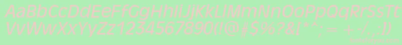AntiqueOliveРљСѓСЂСЃРёРІ-fontti – vaaleanpunaiset fontit vihreällä taustalla