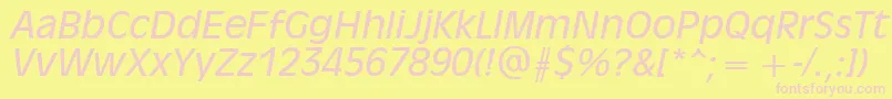 AntiqueOliveРљСѓСЂСЃРёРІ Font – Pink Fonts on Yellow Background