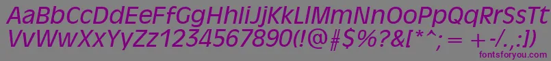 Шрифт AntiqueOliveРљСѓСЂСЃРёРІ – фиолетовые шрифты на сером фоне