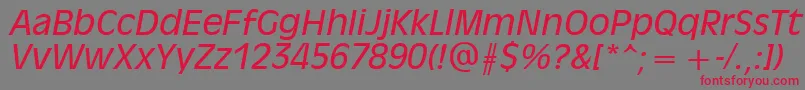 AntiqueOliveРљСѓСЂСЃРёРІ Font – Red Fonts on Gray Background
