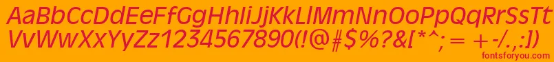 AntiqueOliveРљСѓСЂСЃРёРІ Font – Red Fonts on Orange Background