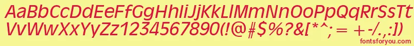 フォントAntiqueOliveРљСѓСЂСЃРёРІ – 赤い文字の黄色い背景