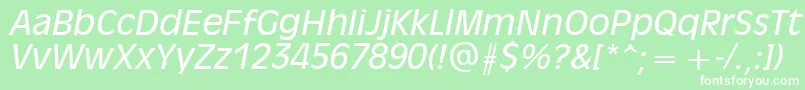 AntiqueOliveРљСѓСЂСЃРёРІ Font – White Fonts on Green Background