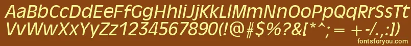 Шрифт AntiqueOliveРљСѓСЂСЃРёРІ – жёлтые шрифты на коричневом фоне