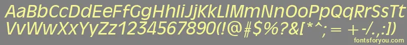 Шрифт AntiqueOliveРљСѓСЂСЃРёРІ – жёлтые шрифты на сером фоне