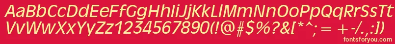 AntiqueOliveРљСѓСЂСЃРёРІ Font – Yellow Fonts on Red Background