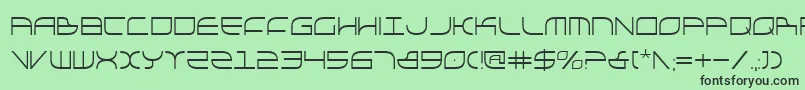 フォントGalgac – 緑の背景に黒い文字