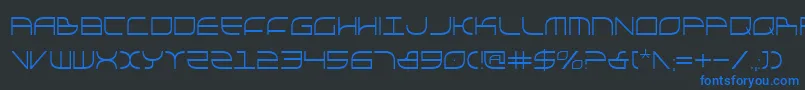 Galgac Font – Blue Fonts on Black Background