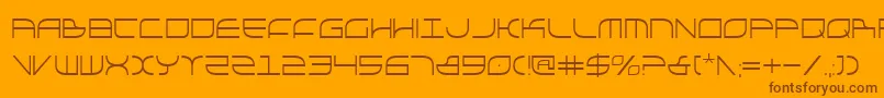 Galgac-Schriftart – Braune Schriften auf orangefarbenem Hintergrund