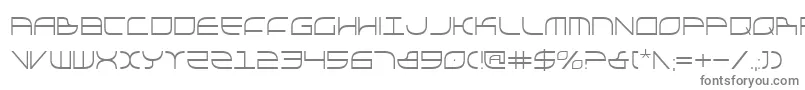 フォントGalgac – 白い背景に灰色の文字