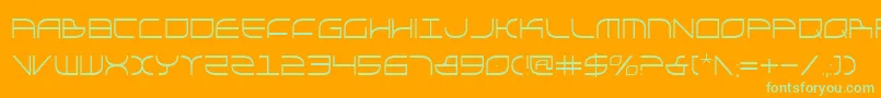 Шрифт Galgac – зелёные шрифты на оранжевом фоне