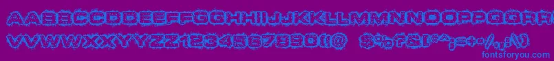 DystopianFuture Font – Blue Fonts on Purple Background